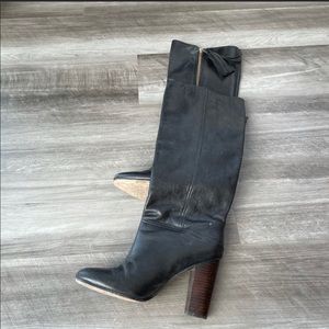 Coach Black leather boots. Size 7.